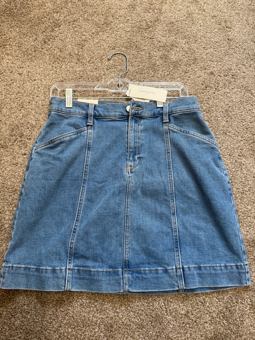 Banana Republic High-Rise Blue Denim Skirt